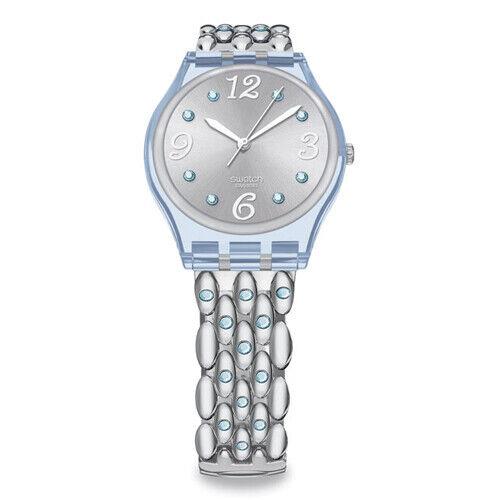 Mint Swatch Gents Brise Marine GN225G Silver Steel Watch Vintage