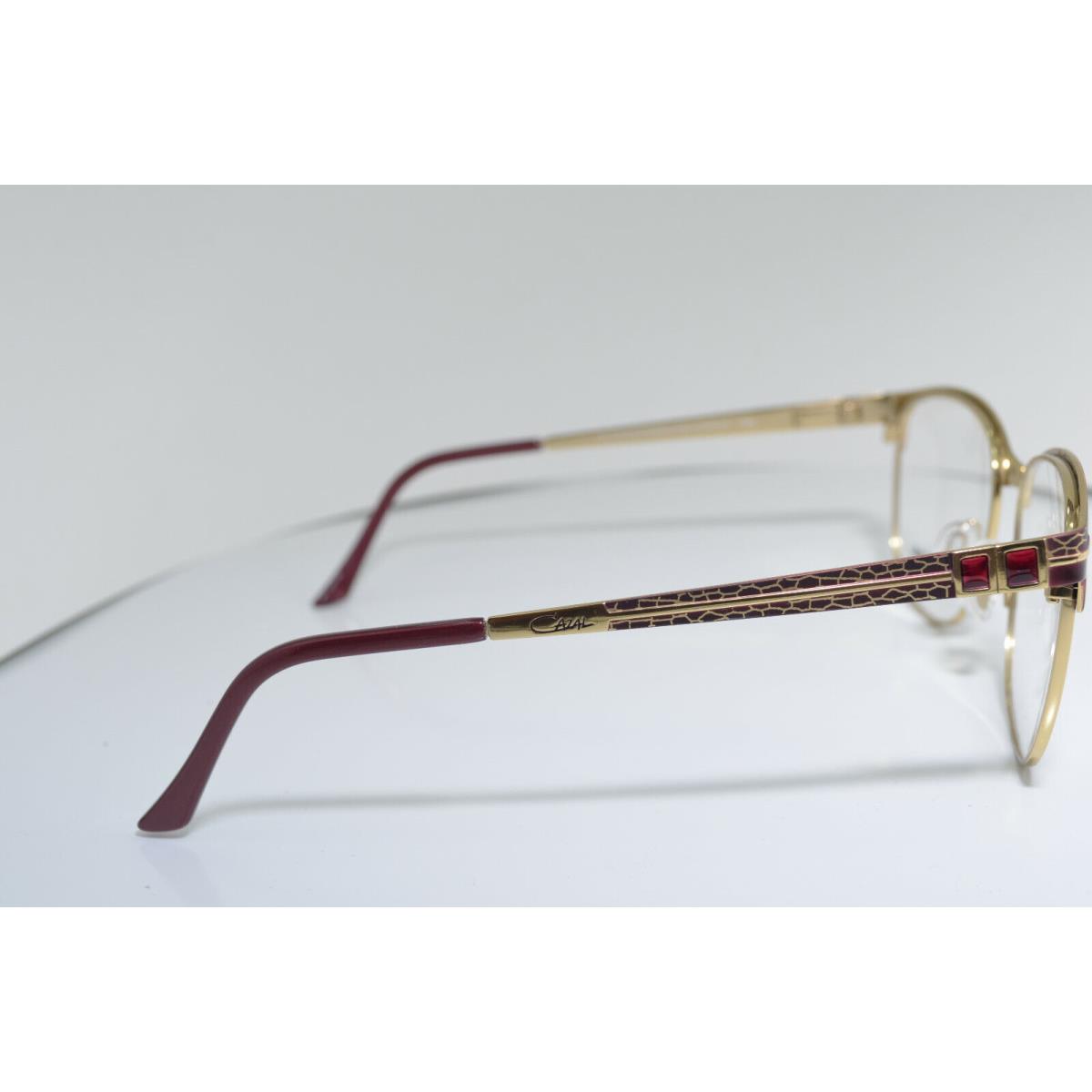 Cazal eyeglasses  - Gold/BURGUNDY Frame 4