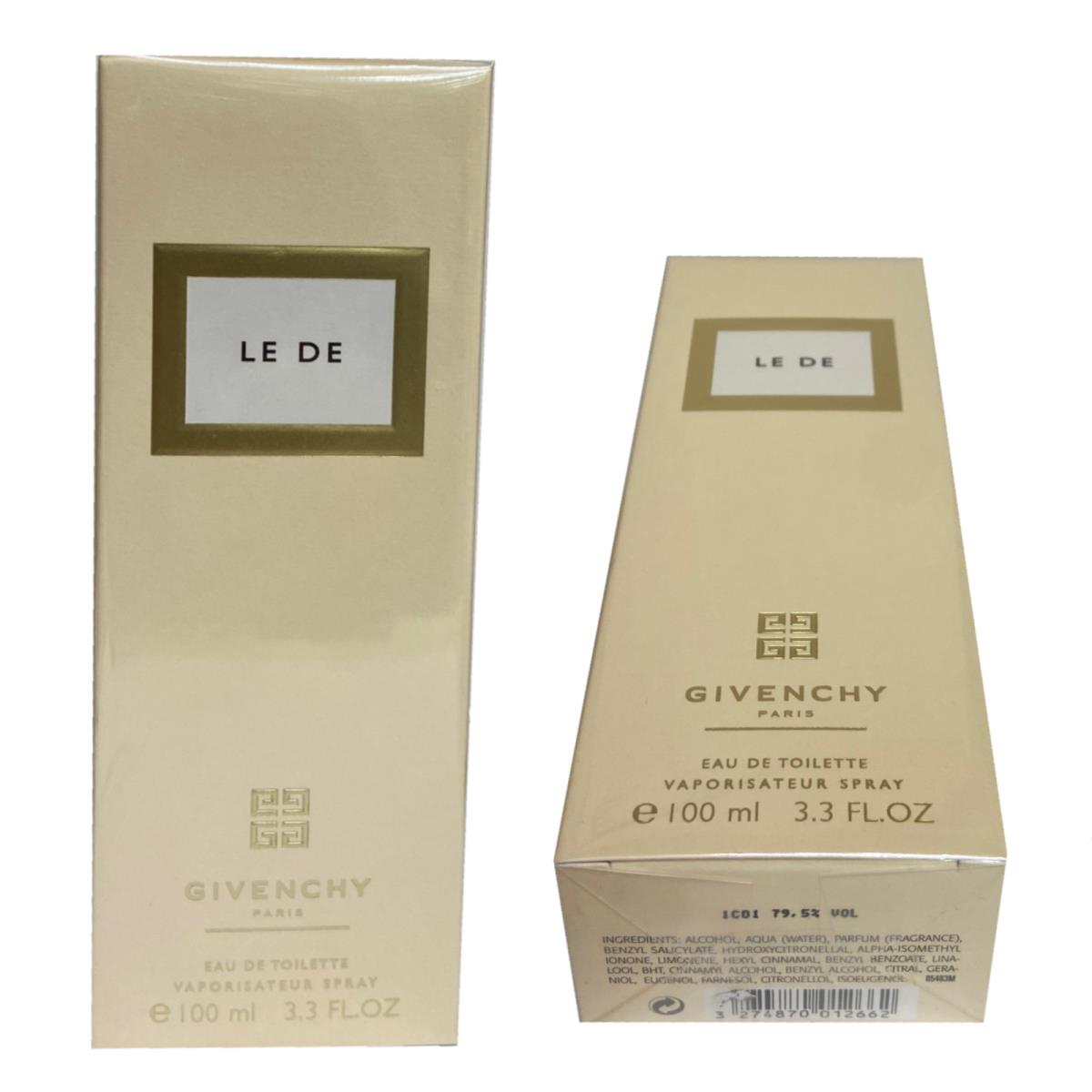 Le De Perfume by Givenchy 3.3 Oz./ 100 Ml. Edt Spray For Women
