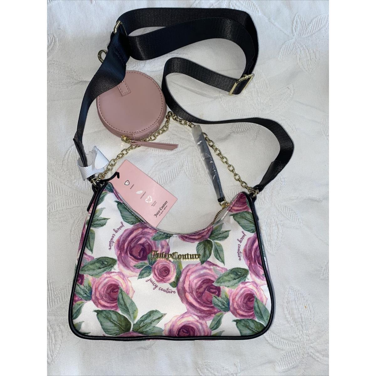 Juicy Couture Garden Cream Chains IN Love Crossbody Bag with Airpod Case Pouch