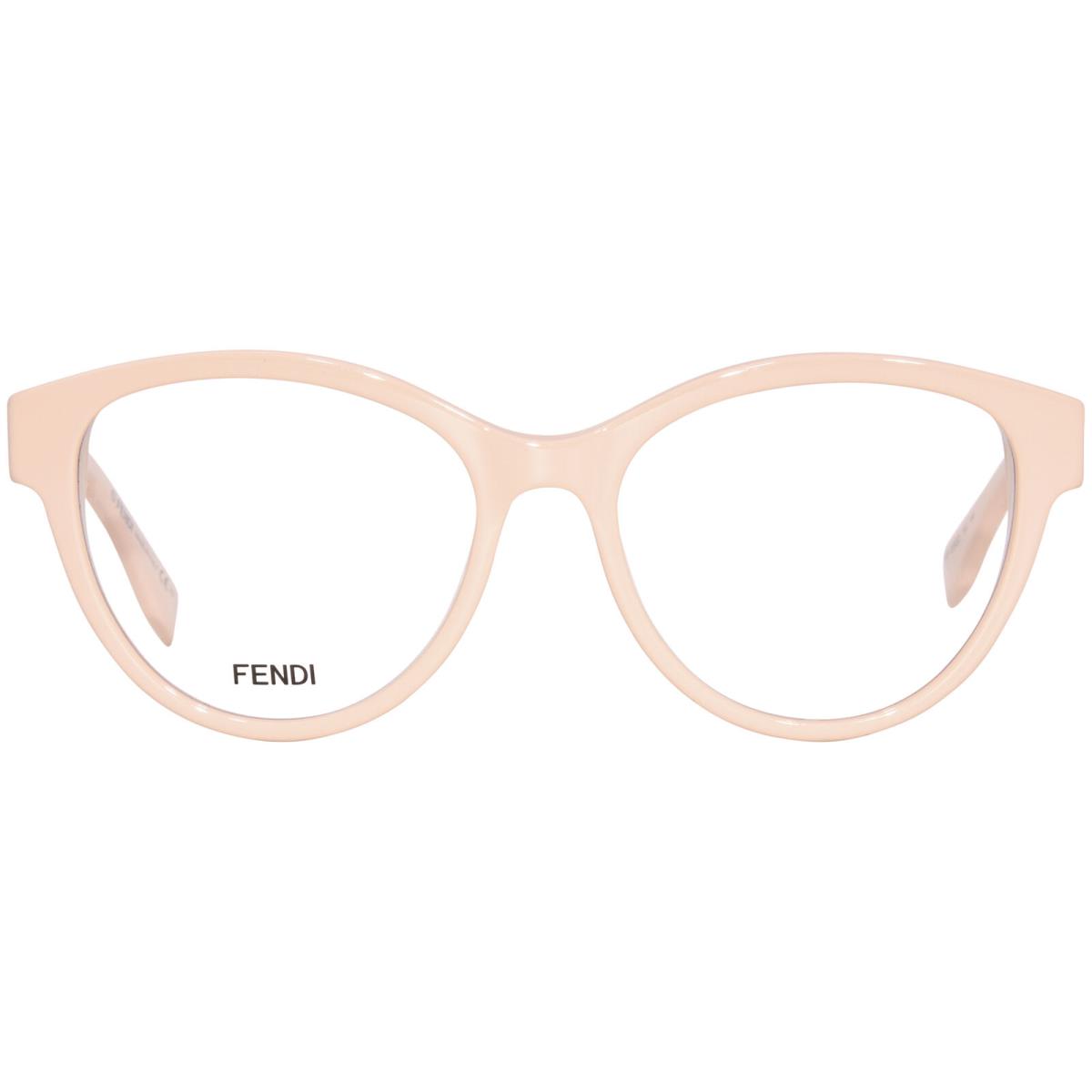 Fendi FF0302 35J Eyeglasses Frame Women`s Pink Full Rim Cat Eye 52mm