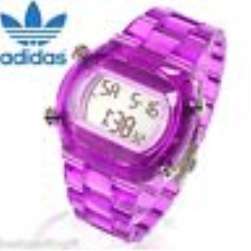 Adidas Candy Clear Purple Acrylic Strap Digital WATCH-ADH6506-NEW