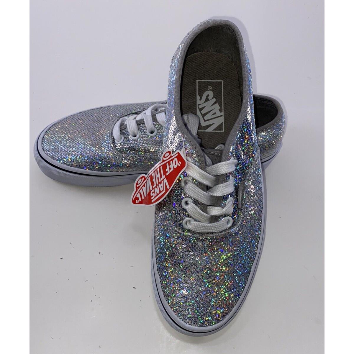 vans silver sequin