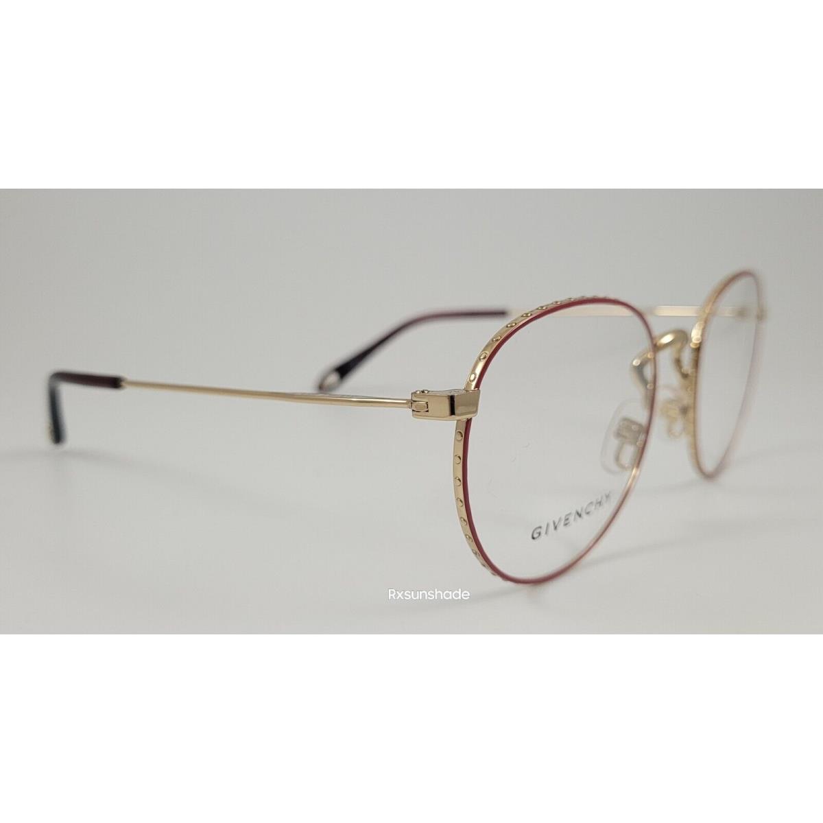 Givenchy Eyeglasses GV 0072 Color Y11 Red Gold Size 51 Round Women`s