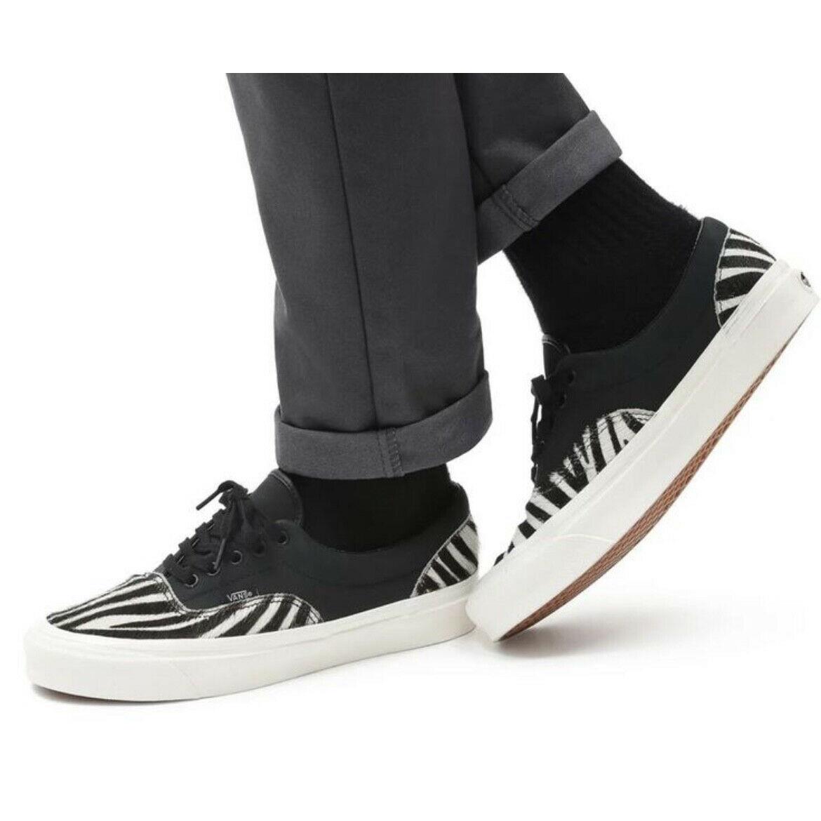 Vans Era 95 Dx Mens Casual Skate Shoe Black White Zebra Fashion Trainer Sneaker - Black White