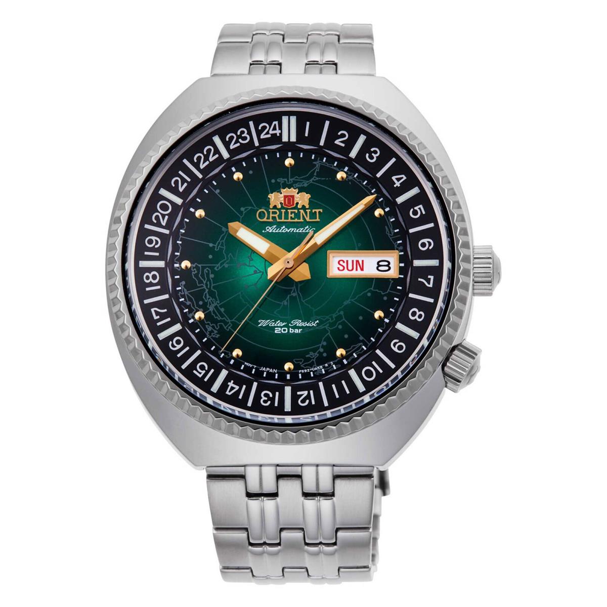 Orient Men`s RA-AA0E02E19B Revival World Map 43mm Automatic Watch