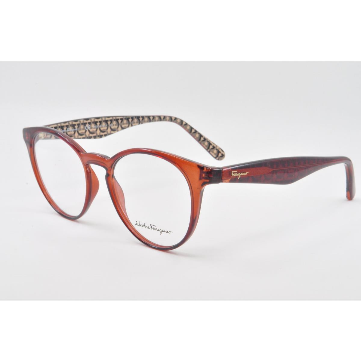 Salvatore Ferragamo Eyeglasses SF2867 223 Crystal Rust Brown Size 49-17-140