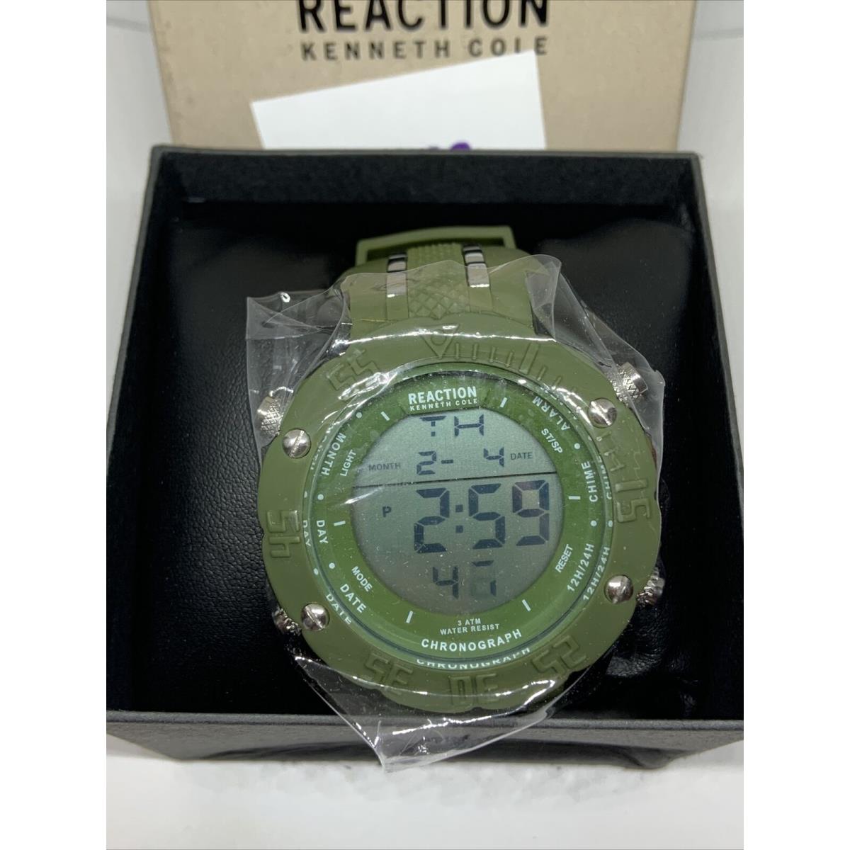 Kenneth Cole RK51131003 Men`s Green Silicone Digital Dial Quartz Watch UMVA33