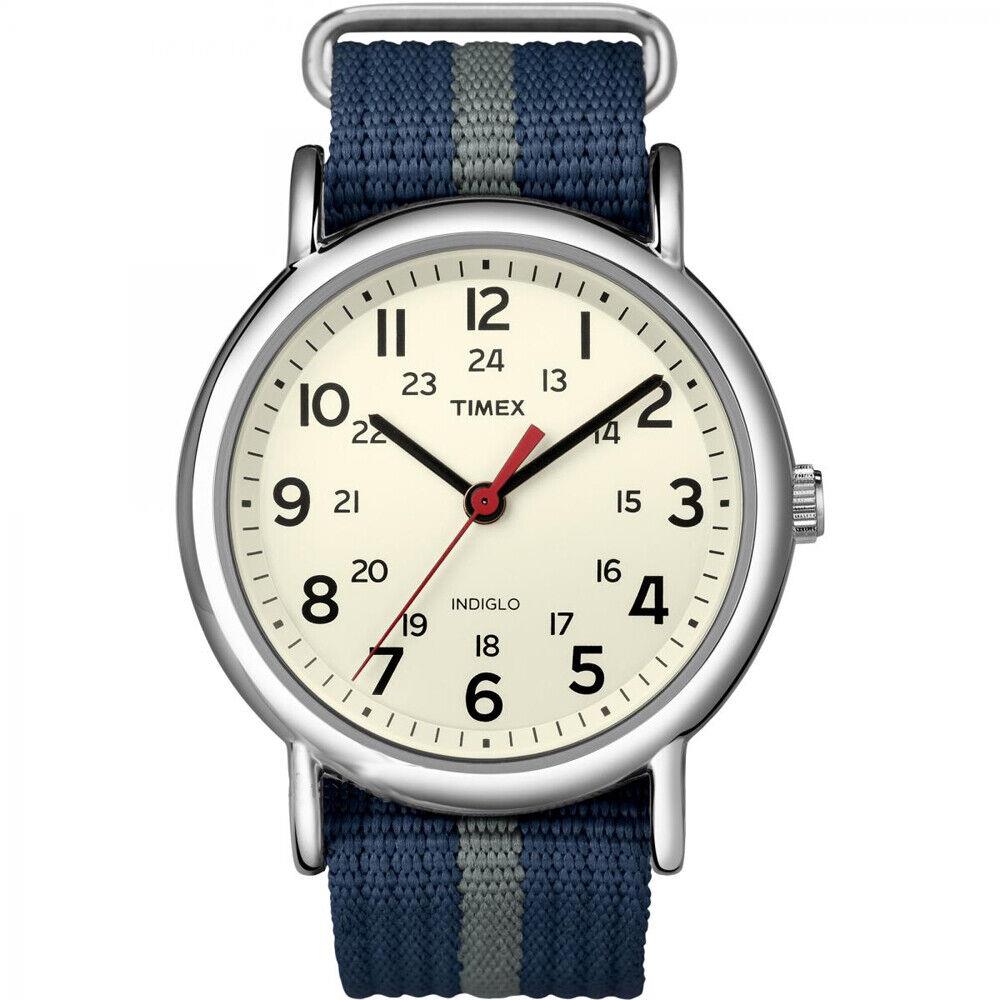 Timex The Weekender Men s Wrist Watch Indiglo Dial Unisex Slip On Band Strap