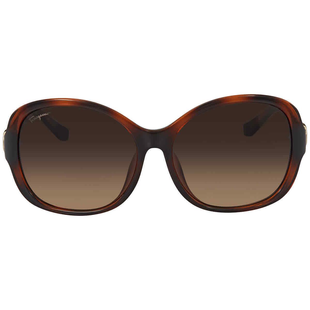 Salvatore Ferragamo Brown Gradient Butterfly Sunglasses SF744SLA 214 59