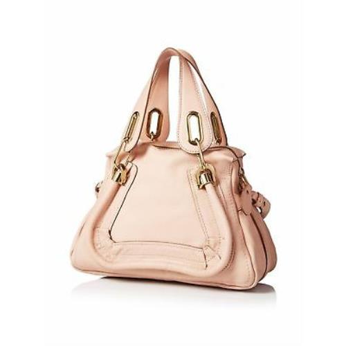 Chloé Chlo Women`s Paraty Small Double Carry Bag Pink Calf Skin Leather