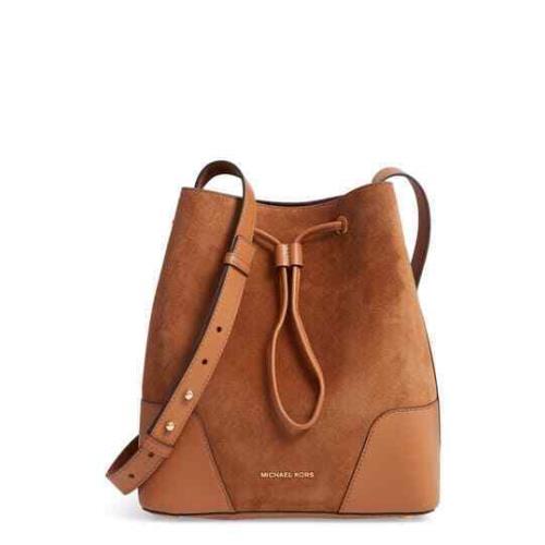 Michael Kors Cary Leather Suede Bucket Bag - Brown - Michael Kors bag -  5036877023588 | Fash Brands