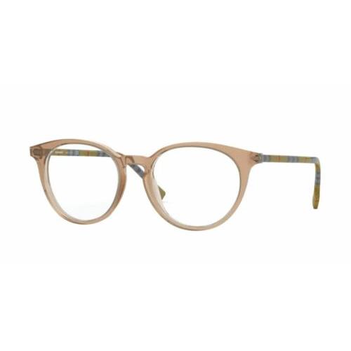Burberry BE2318 3856 Transparent Brown Cat Eye Women`s Eyeglasses 51 mm