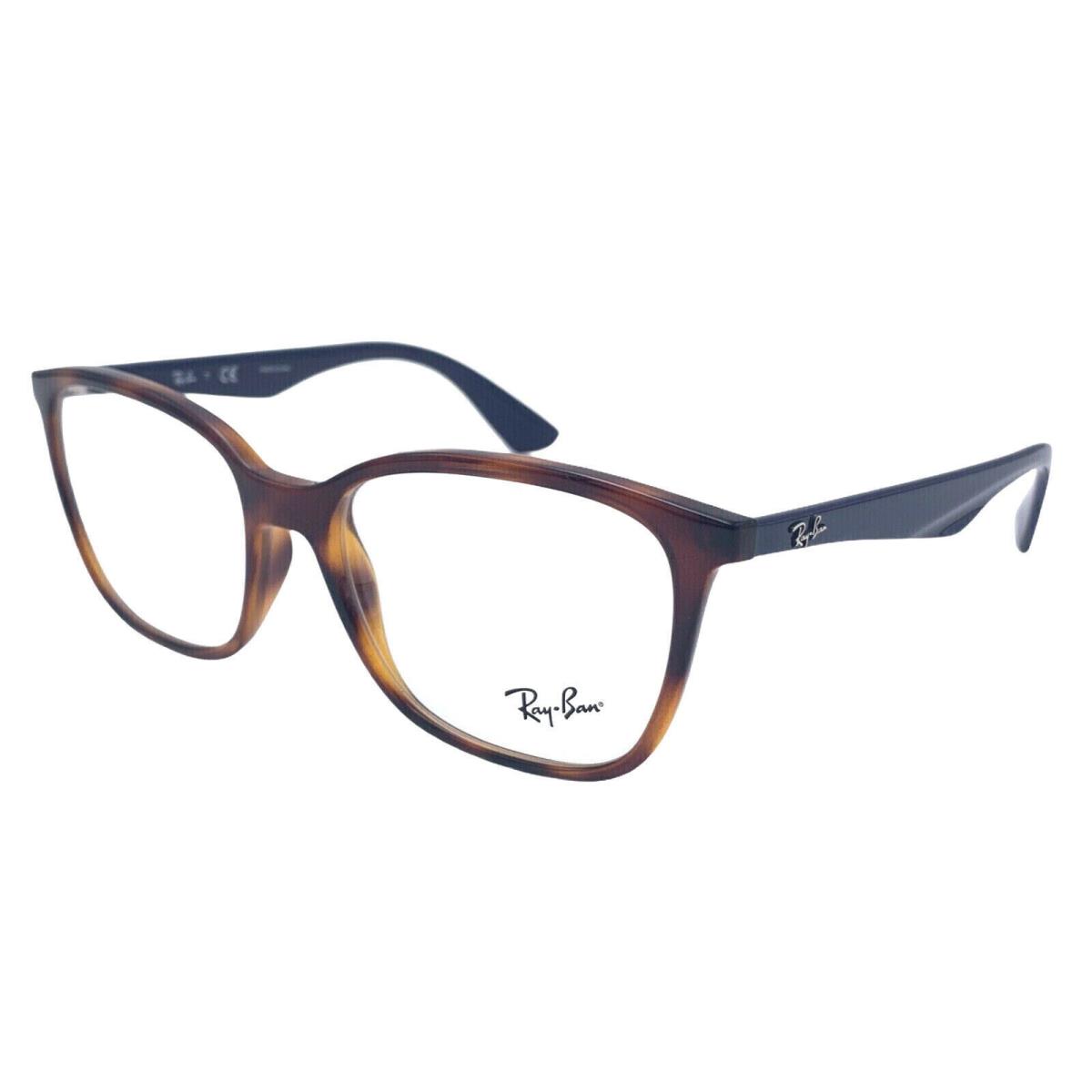 Ray Ban Eyeglasses RB 7066 5585 Havana Tortoise Blue Optical Frame 52-17-140