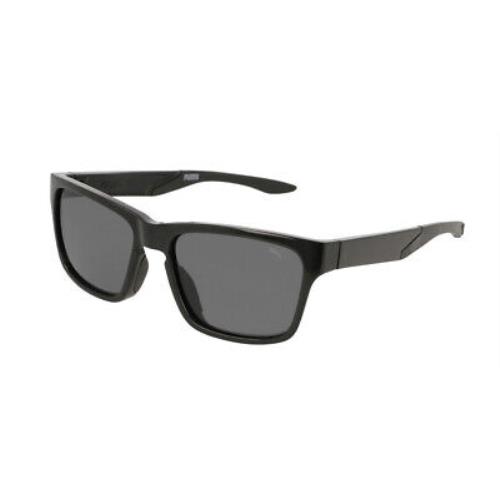 Puma Black Grey Lens Square 56mm Men`s Sunglasses PU0169S 001