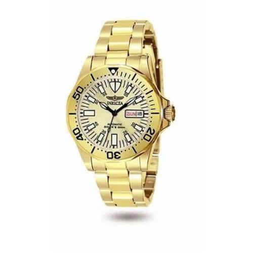 Invicta Sapphire Diver Champagne Dial Yellow Gold-plated Men`s Watch 7047