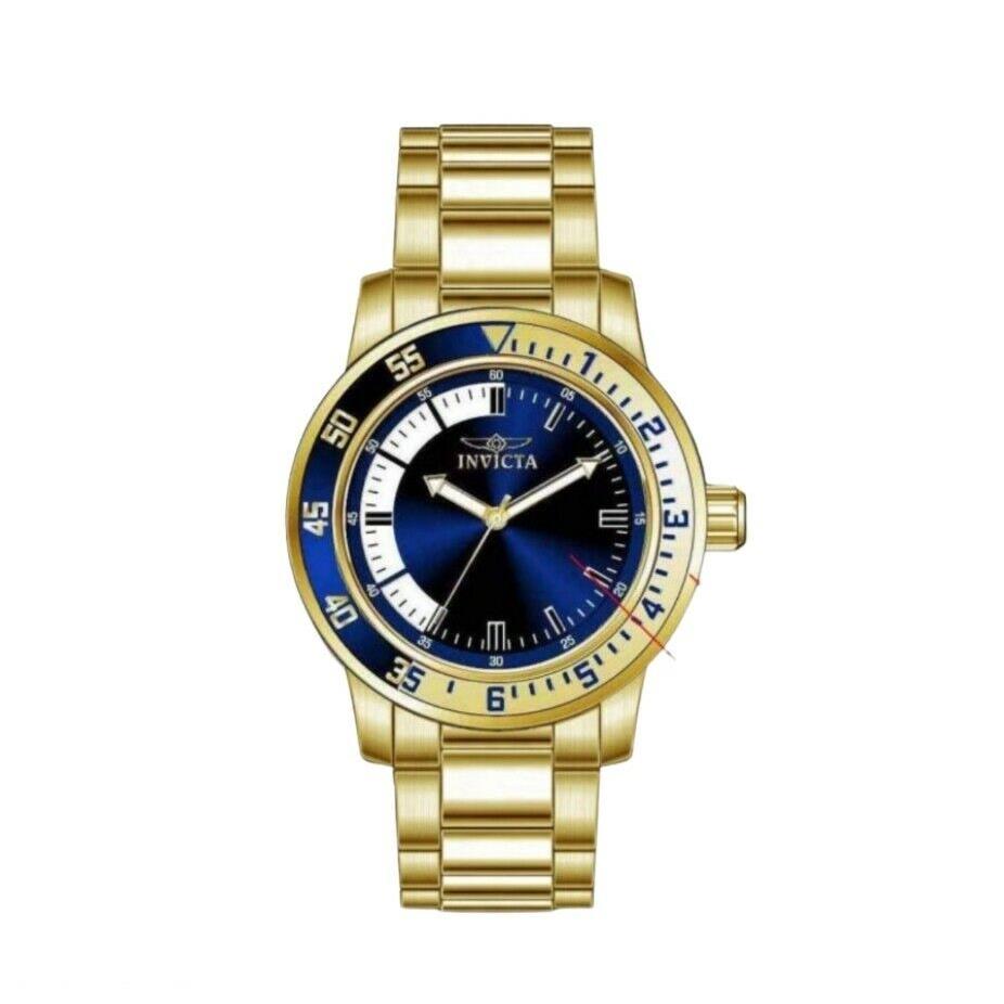 Invicta Specialty Men`s Watch - 45mm Gold Blue 38604