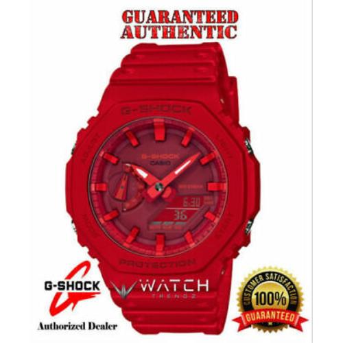 Casio G-shock GA2100-4A Analog Digital Red Watch - Dial: Red, Band: Red