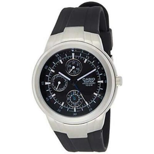 Casio Men`s EF305-1AV Edifice Multifunction Watch with Black Resin Band