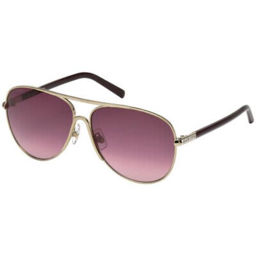 Swarovski SK0138 - 33Z Sunglasses Gold/ Mirror Purple Grad 59mm