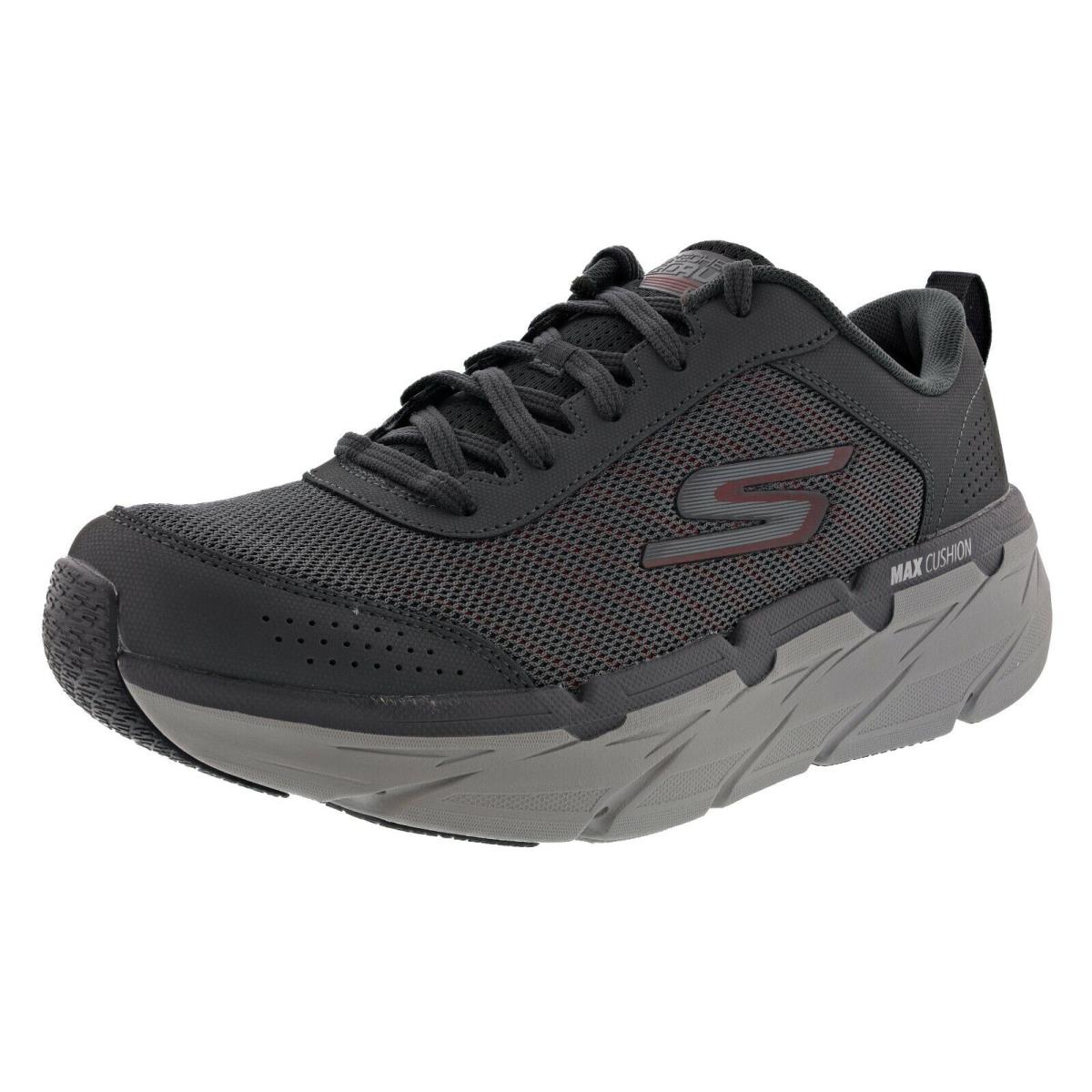 Skechers Men`s Max Cushioning Premier- Paragon 220078 Running Shoes CHARCOAL / RED