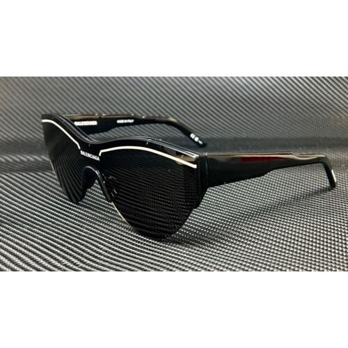 Balenciaga BB0004S 001 Round Oval Black Grey 99 mm Unisex Sunglasses