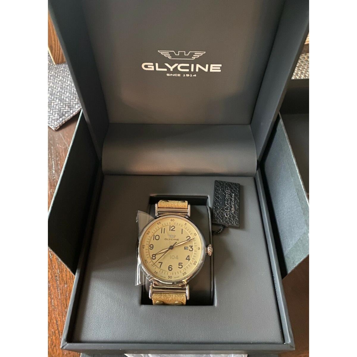 Nos Glycine F 104 Automatic Watch 48mm 3932.15AT-LB7R