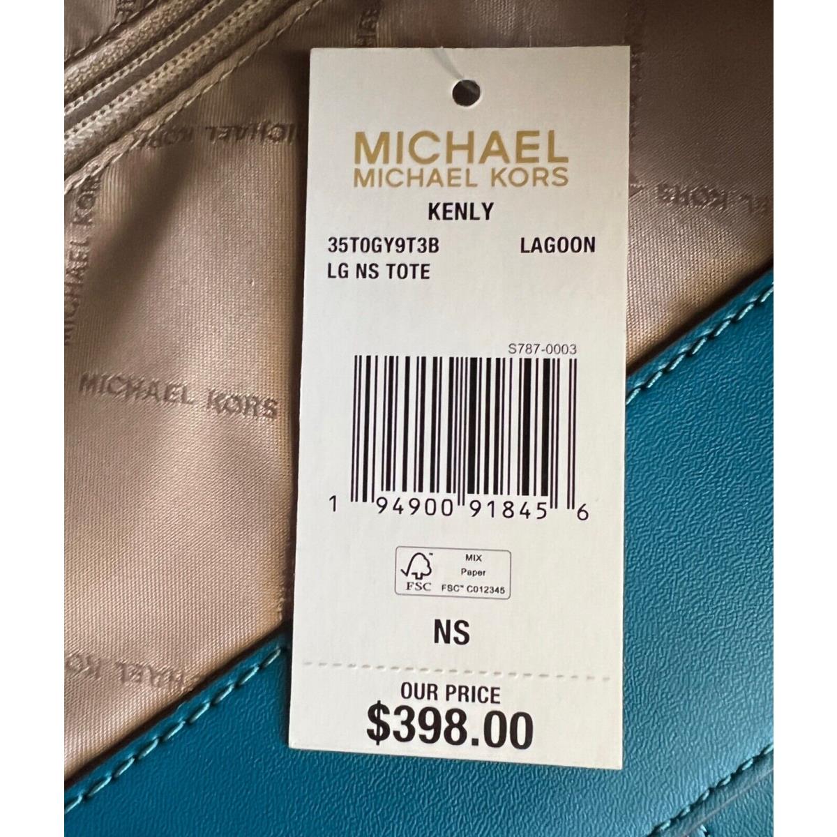 Michael Kors Kenly Large Brown Blue Lagoon MK Signature Tote Shoulder Bag - Michael  Kors bag - 083148040848 | Fash Brands