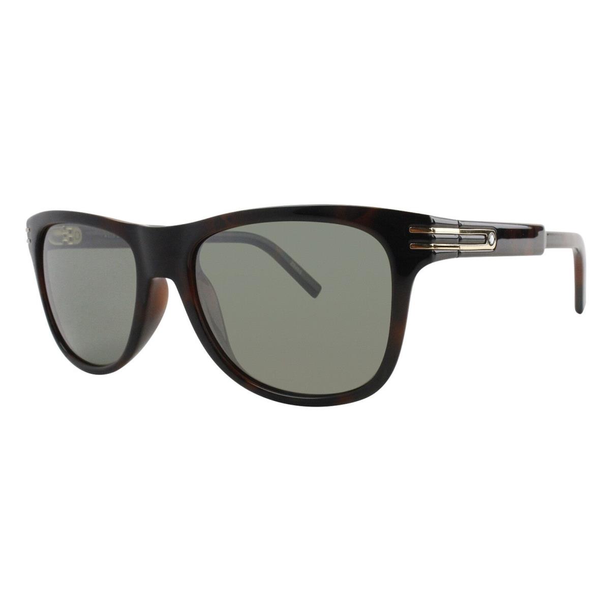 Montblanc Brand Men`s MB641SH 52Q UV Protected Brown Gray Lens Sunglasses