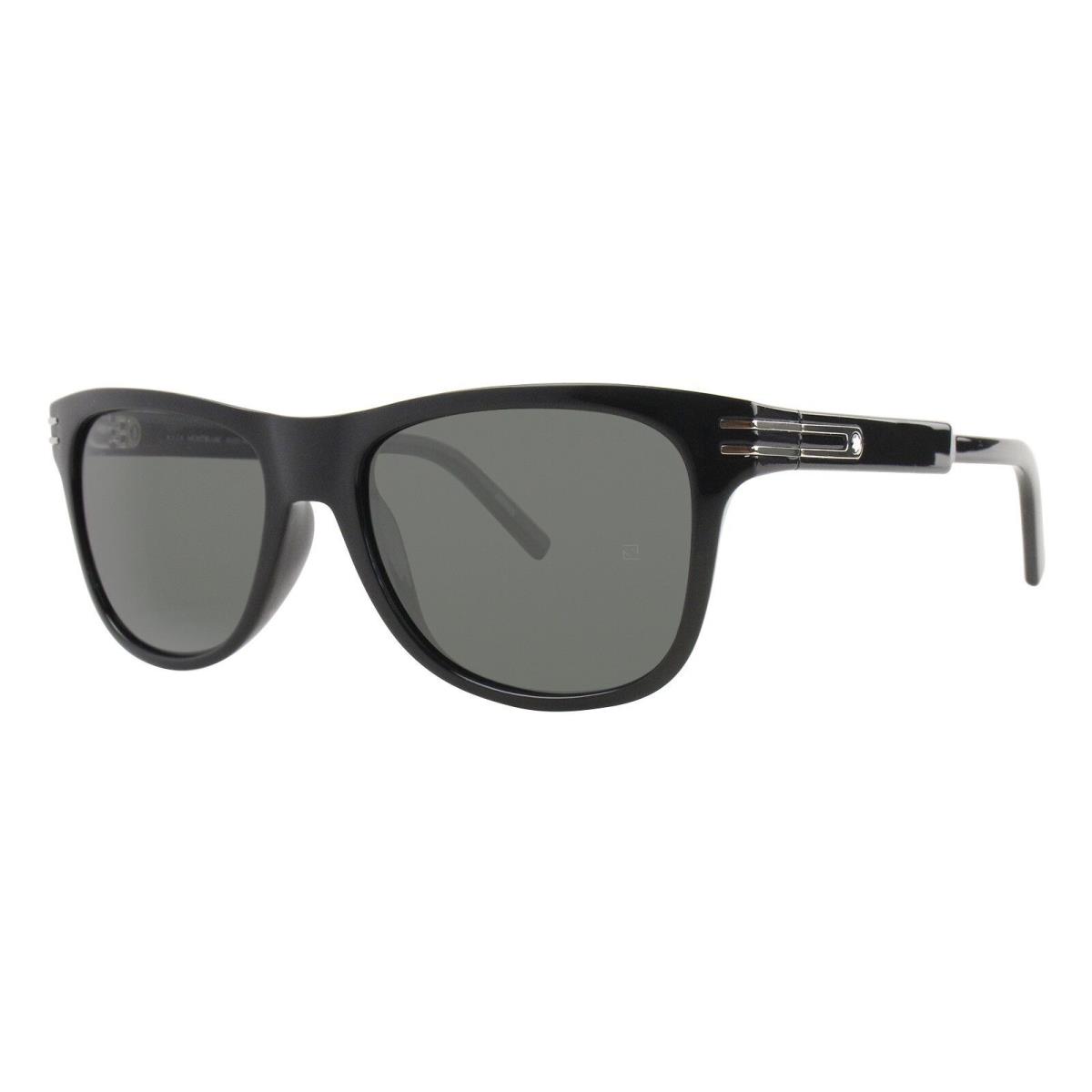 Montblanc Brand Men`s MB641SH 01A UV Protected Black Gray Sunglasses