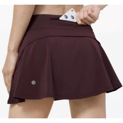 Lululemon Play Off The Pleats Skirt Cassis Tennis Size 6 Cssi