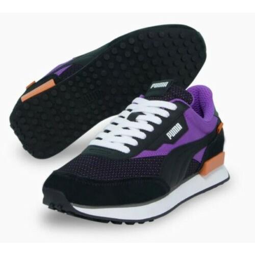 Puma Future Rider FV 382068 01 Men`s Running Shoes Black Purple Glimmer Size 12