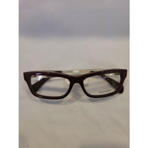 Valentino Eyeglasses Frames V2693 604 Burgundy Clear 54-15-135 Italy JL43