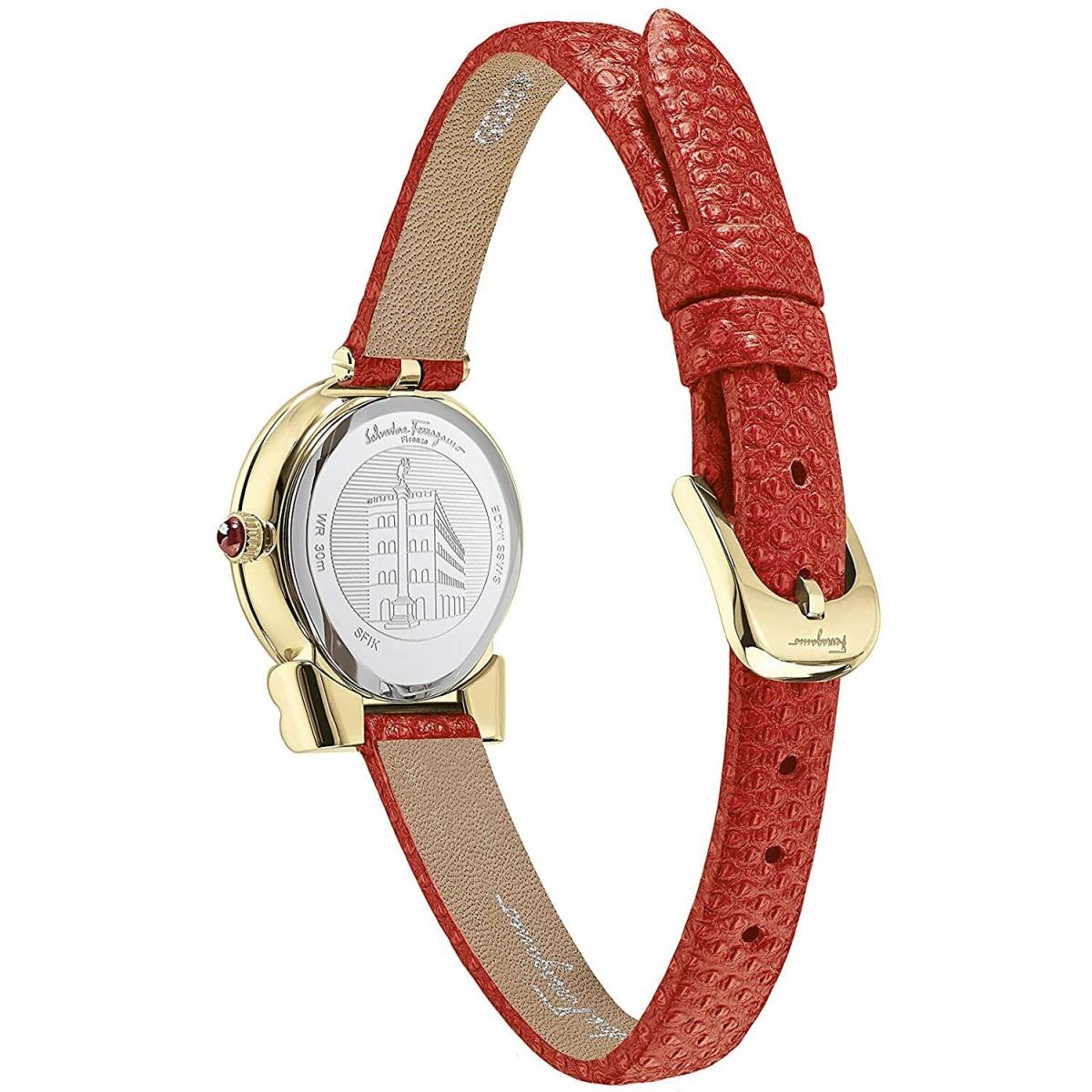 Salvatore Ferragamo watch  - White Mother of Pearl Dial, Red Band