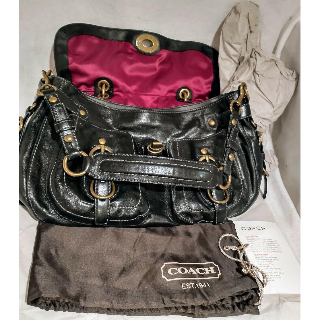 coach black legacy shoulder bag