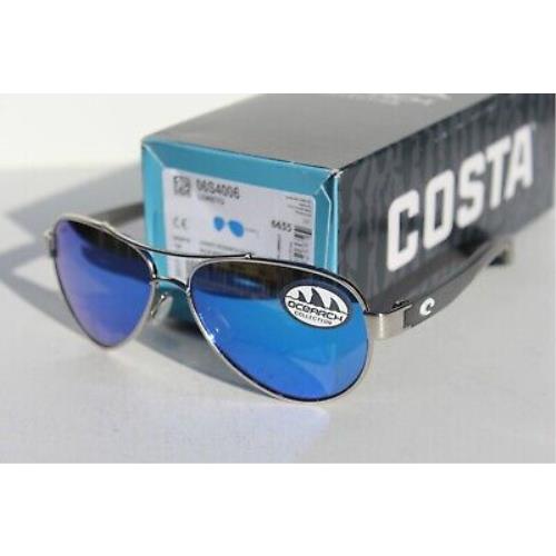 Costa Del Mar sunglasses Loreto - Silver Frame, Blue Lens 10