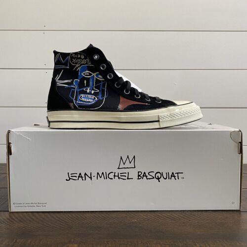 Converse Chuck 70 Hi Jean Michel Basquiat Kings of Egypt Black Sneakers Mens 9.5
