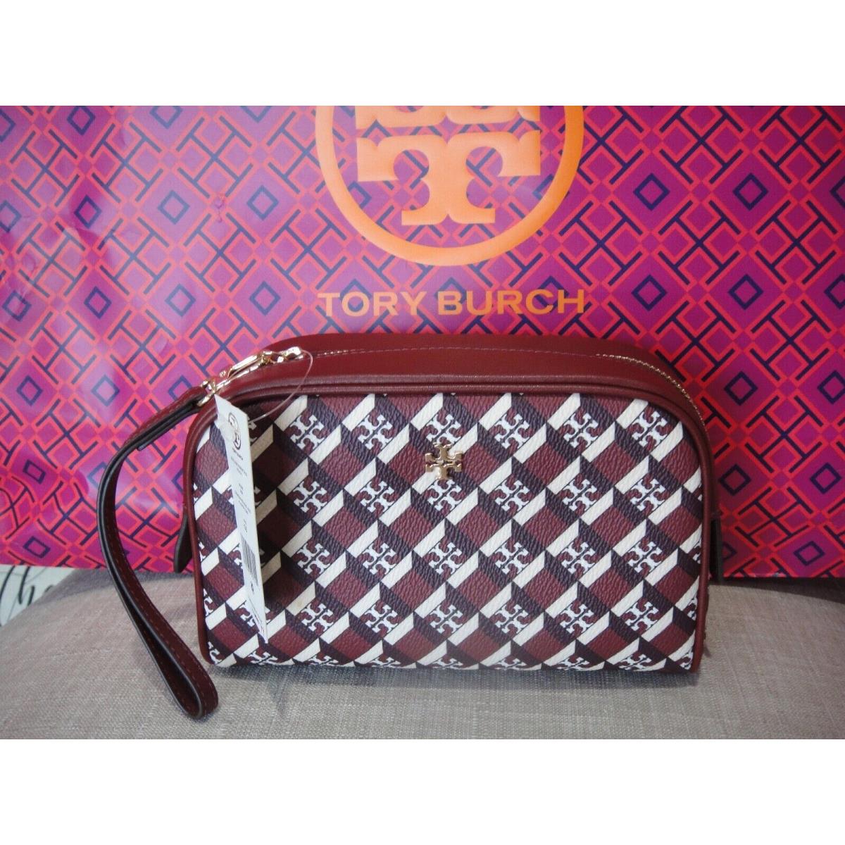 Tory Burch Geo Logo Essential Crimson Red Cosmetic Pouch - Tory Burch  wallet - 192485907414 | Fash Brands
