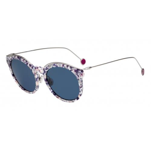 Christian Dior Diorblossom Sunglasses Marble Purple W/blue Lenses Gkr