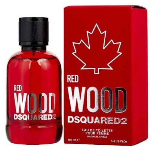 Red Wood Her Dsquared2 3.4 oz / 100 ml Eau De Toilette Women Perfume Spray