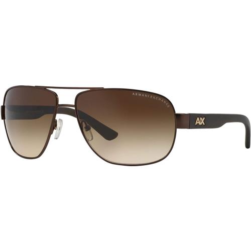 A X Armani Exchange Men`s AX2012S 605813 Rectangular Metal Sunglasses