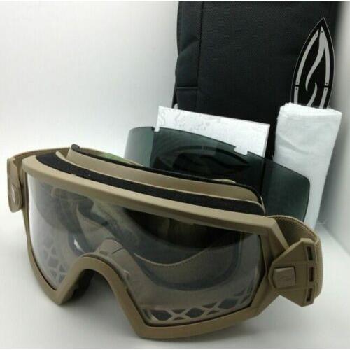 Smith Optics Outside The Wire Goggles Field Kit Tan w/ Clear Grey Lenses