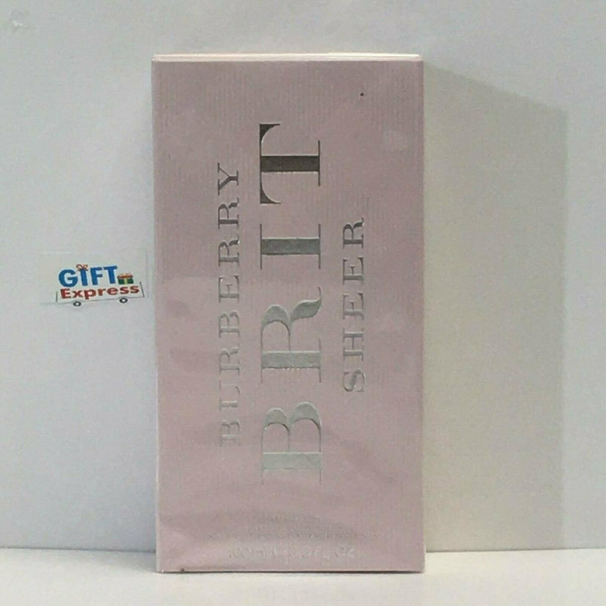 Burberry Brit Sheer 3.3 Oz/ 3.4 Women Eau de Toilette Spray