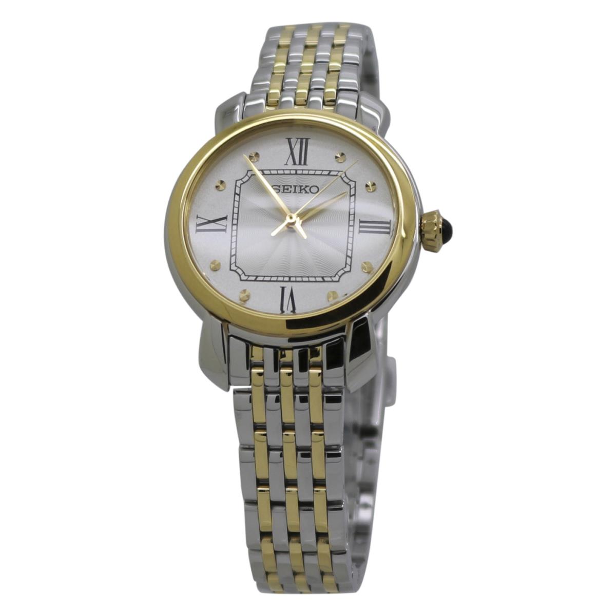 Seiko Classic Silver Dial Two-tone Stainless Steel Ladies Watch SUR498