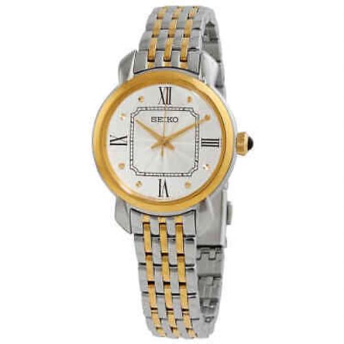 Seiko Classic Silver Dial Two-tone Stainless Steel Ladies Watch SUR498 - Dial: Silver, Band: