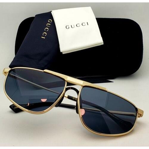 Gucci sunglasses  - Gold & Black Frame, Grey Lens 8