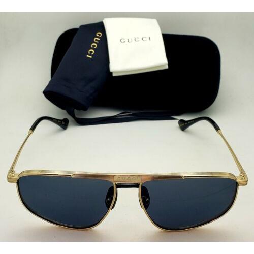 Gucci sunglasses  - Gold & Black Frame, Grey Lens 0