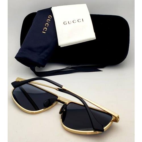 Gucci sunglasses  - Gold & Black Frame, Grey Lens 7