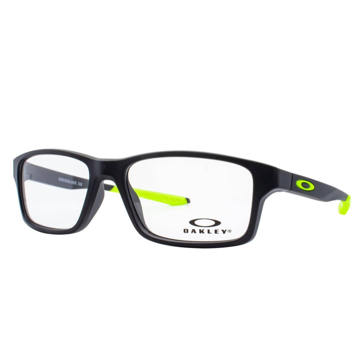 Oakley Eyeglasses Crosslink XS OY8002-0651 51-15 122 Satin Black Kids Frames - Frame: Matte Black, Lens: Demos with Print