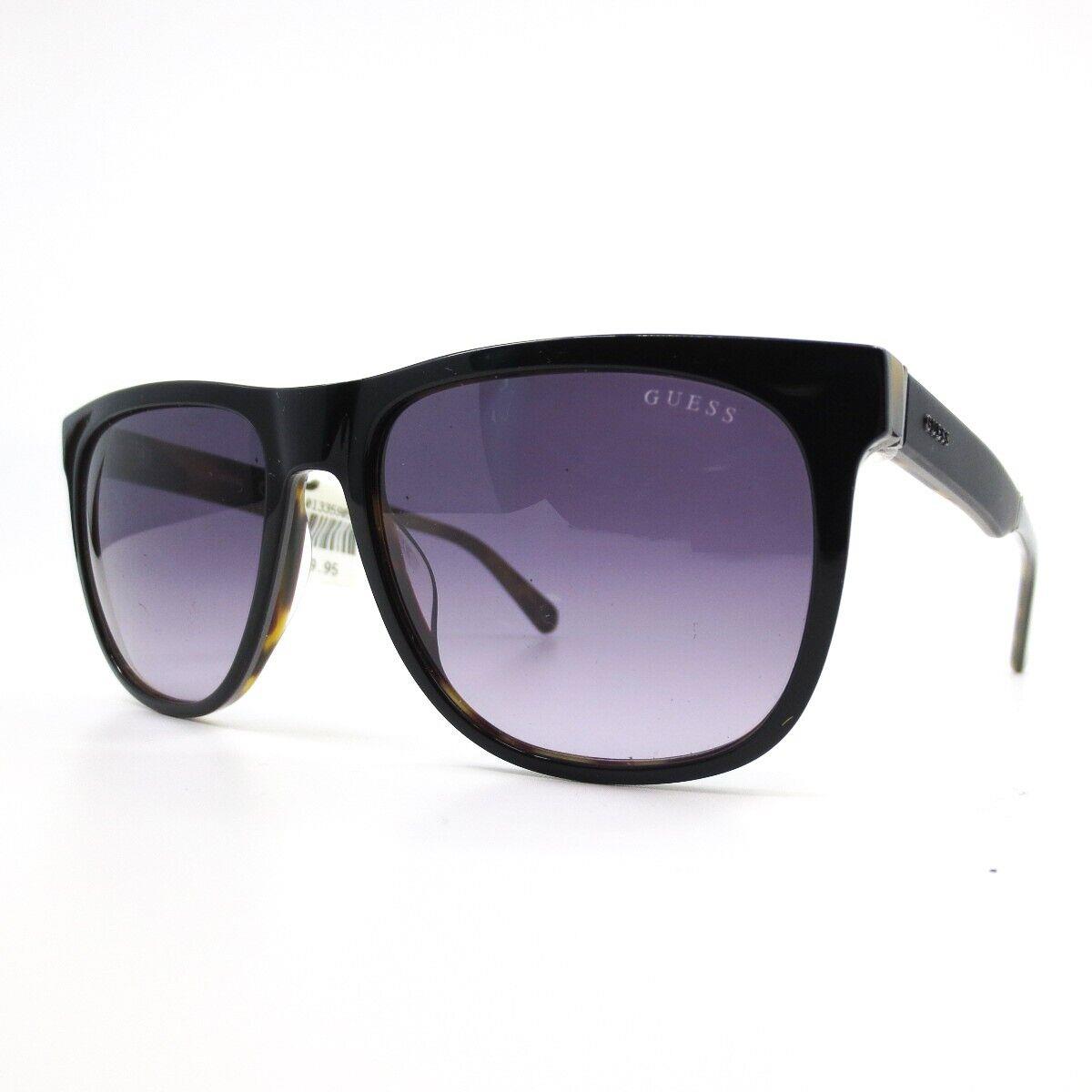 Guess Sunglasses GU6913 05B Black Tortoise Square Frames with Purple Lenses